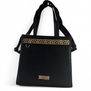 Versace tote NEW gift with purchase dust bag shoulder strap included black gold